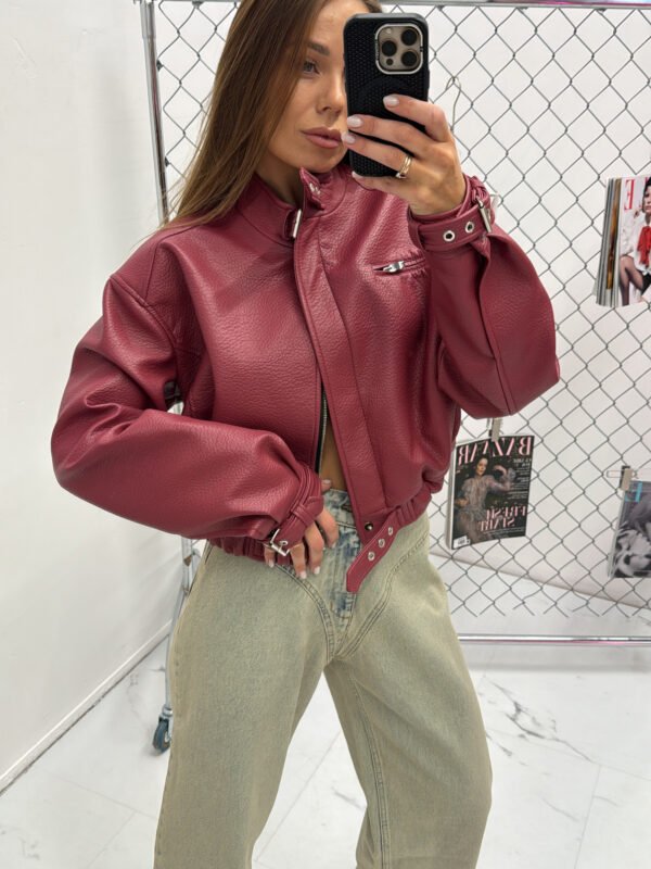 dirbtinės odos striukė