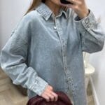 Džinsinis oversize marškiniai