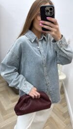 Džinsinis oversize marškiniai