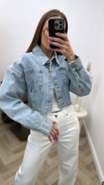 Trumpas denim šavarkelis - Image 2