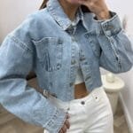 Trumpas denim šavarkelis