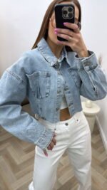 Trumpas denim šavarkelis