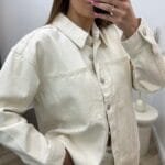 Šviesus denim švarkas