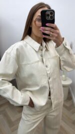 Šviesus denim švarkas