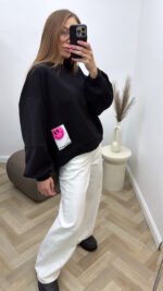 Oversize džemperis black - Image 3