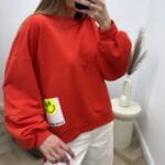 Oversize džemperis orange