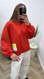 Oversize džemperis orange