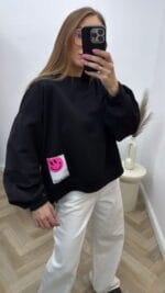 Oversize džemperis black