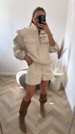 Šortai Denim Cream - Image 3