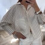 Lininiai Marškiniai Stripe