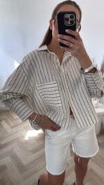 Lininiai Marškiniai Stripe