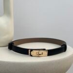 Natūralios odos dirželis Gold Black