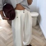 Kelnės Pocket White