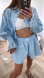 Lininis Kostiumėlis Blue - Image 5