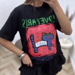 Marškinėliai Paris Black