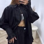 Lininis Kostiumėlis Black