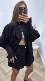 Lininis Kostiumėlis Black