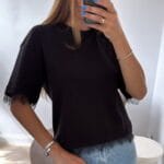 Marškinėliai Lace Black