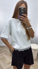 Marškinėliai Lace White - Image 3