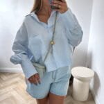 Lininiai marškiniai Blue