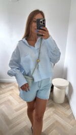 Lininiai marškiniai Blue