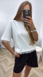 Marškinėliai Lace White