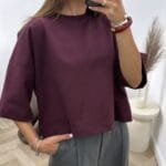Burgundy marškinėliai
