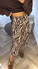 Sijonas Zebra Brown