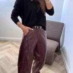 Kelnės Snake Burgundy