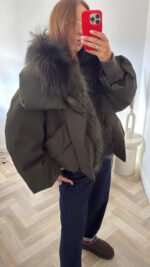 Pūkinė striukė khaki - Image 5