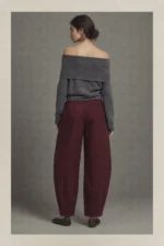 Kelnės Baloon Burgundy - Image 3