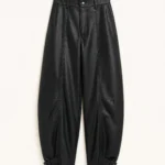 Kelnės leather black